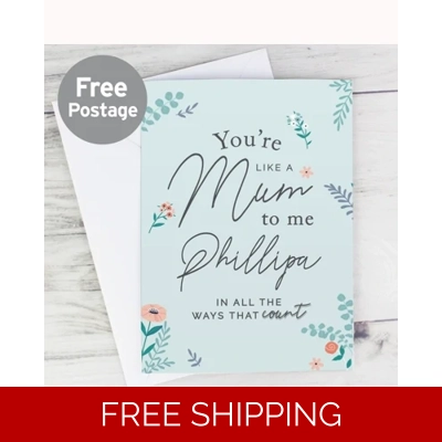 Personalised You're Like A Mum To Me Card Personalised You're Like A Mum To Me Card